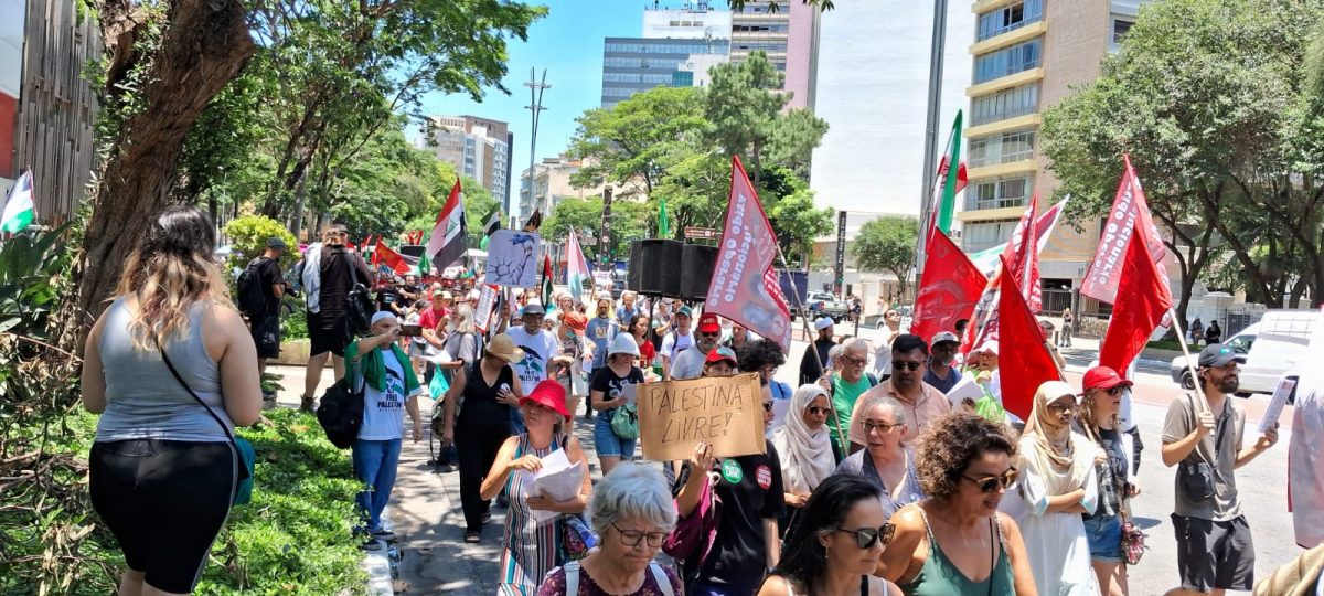 Palestina Livre, no dia 12/11/2023 em São Paulo/SP